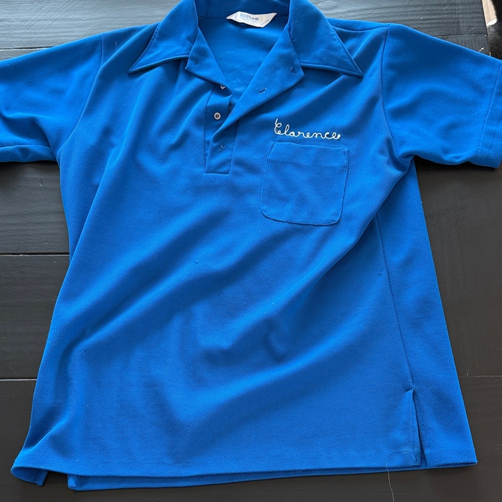 Vintage polyester bowling polo